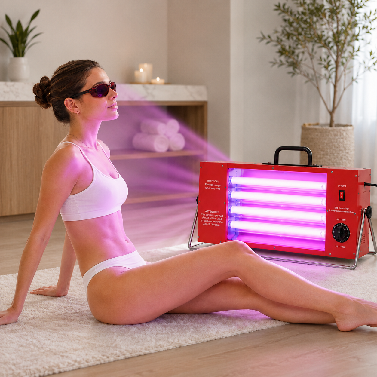 Jitesy Sun Indoor Adjustable UVB/UVA Light Tanning Lamp For Home 5.0