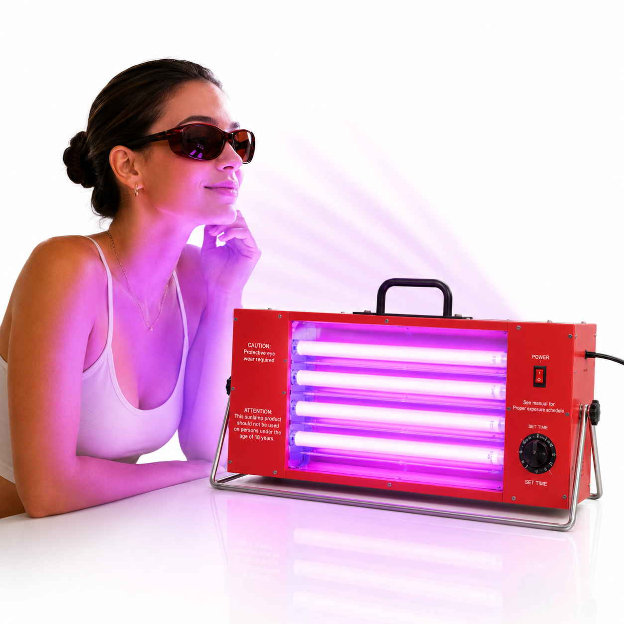 Jitesy Sun Indoor Adjustable UVB/UVA Light Tanning Lamp For Home 5.0